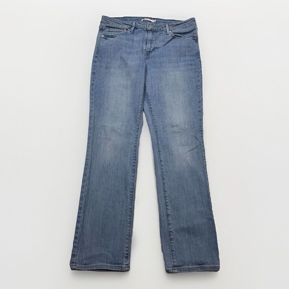 Levis Jeans Womens 31 Mid Rise Skinny Light Blue Denim Stretch Measure 31 x 28.5